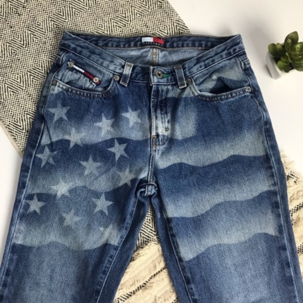 Tommy Hilfiger Vintage American Flag Flare Jeans
